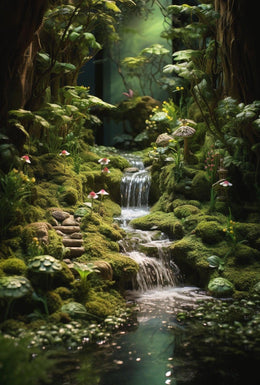 Fantasy Enchanted Forest Scene, Artistic Poster