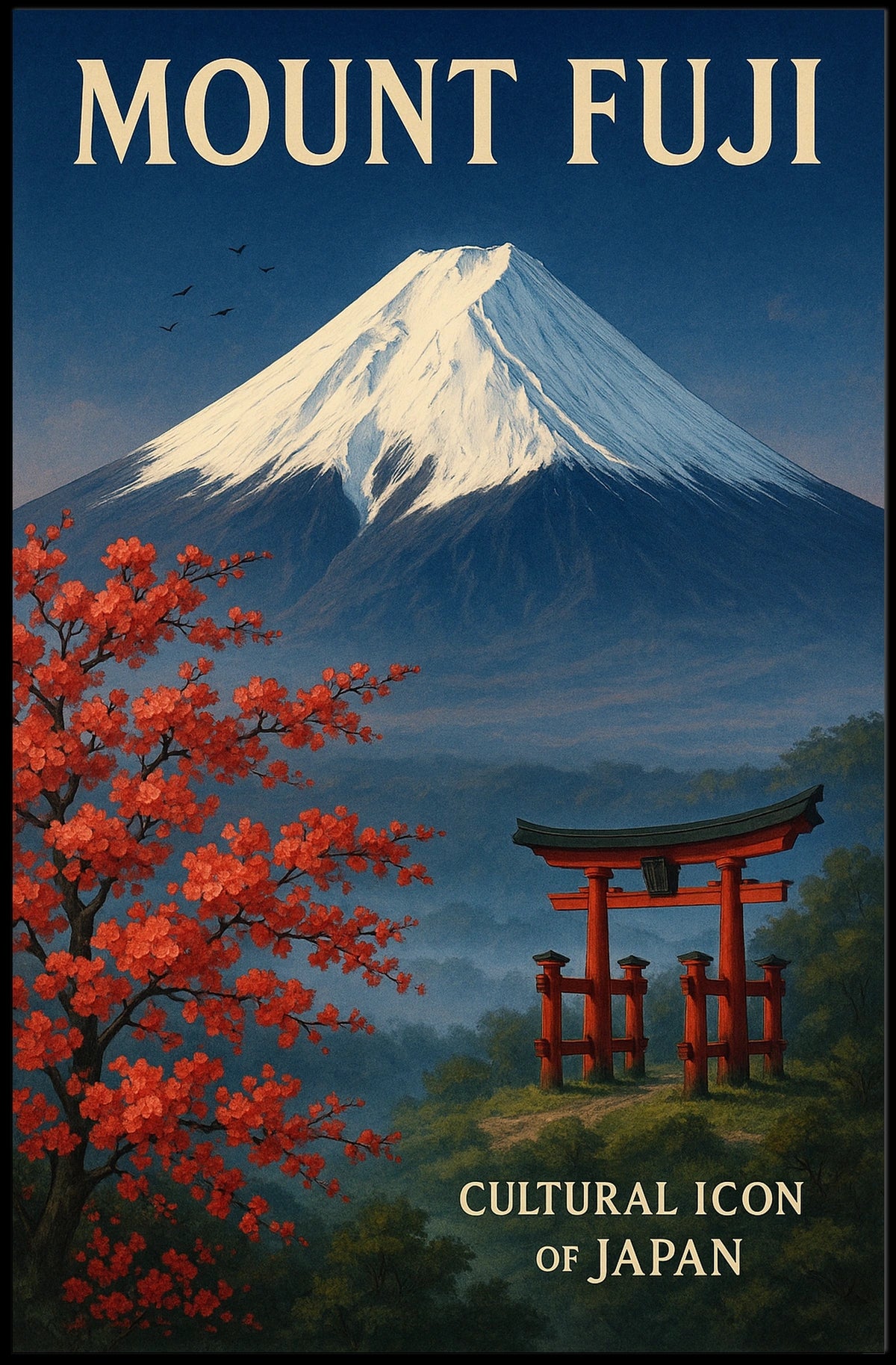 Mount Fuji Cultural Icon of Japan Poster