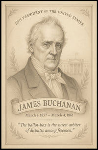 James Buchanan 15th President Sketch Poster Art Print PosterGoat