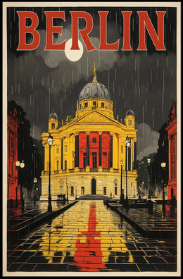 Berlin Architectural Nightscape Poster