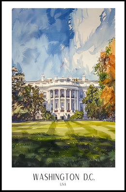 The White House in Washington D.C Poster PosterGoat