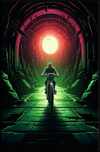 Journey Through the Neon Tunnel Poster
