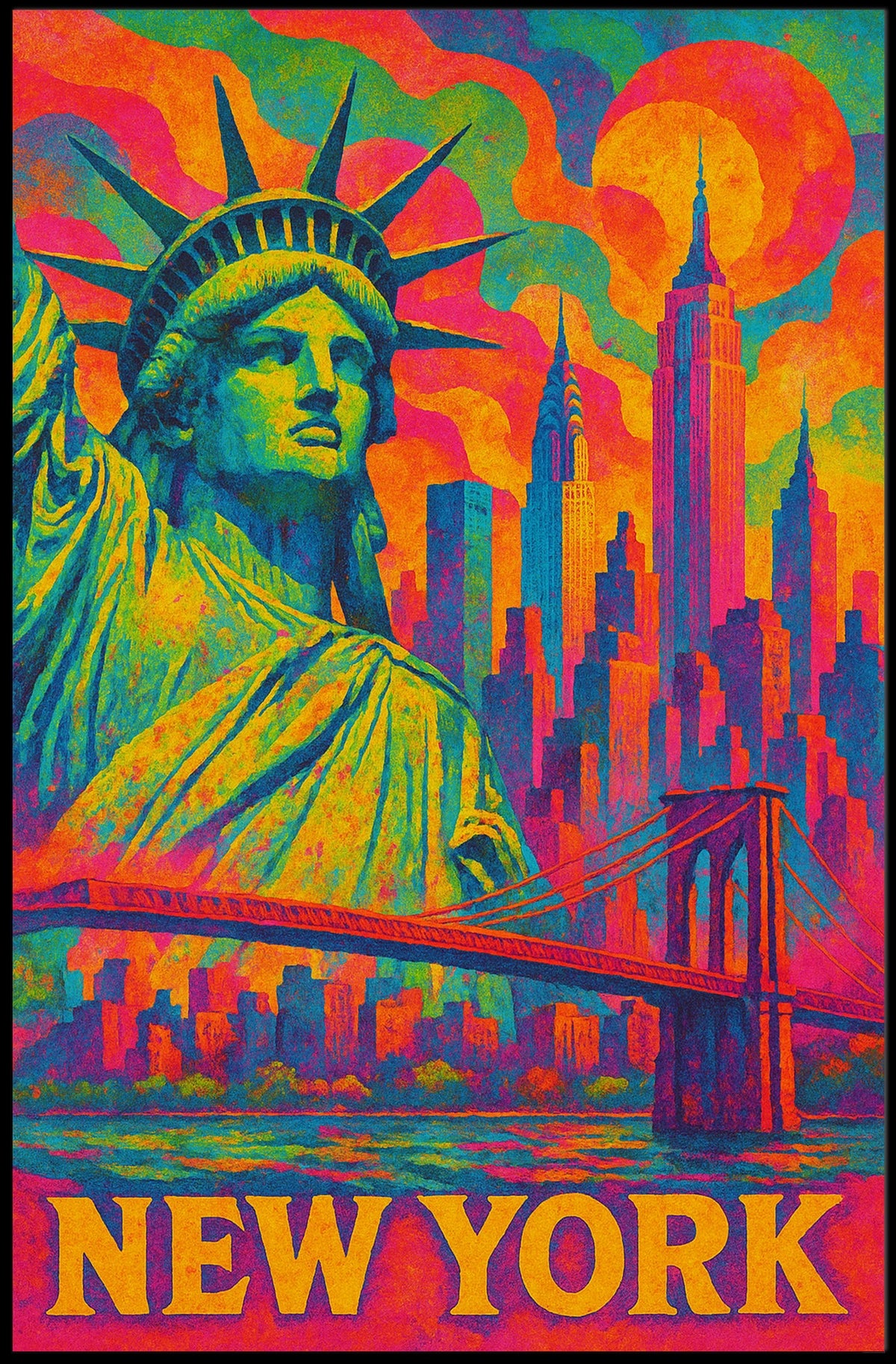 Vibrant New York Cityscape Poster