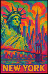 Vibrant New York Cityscape Poster