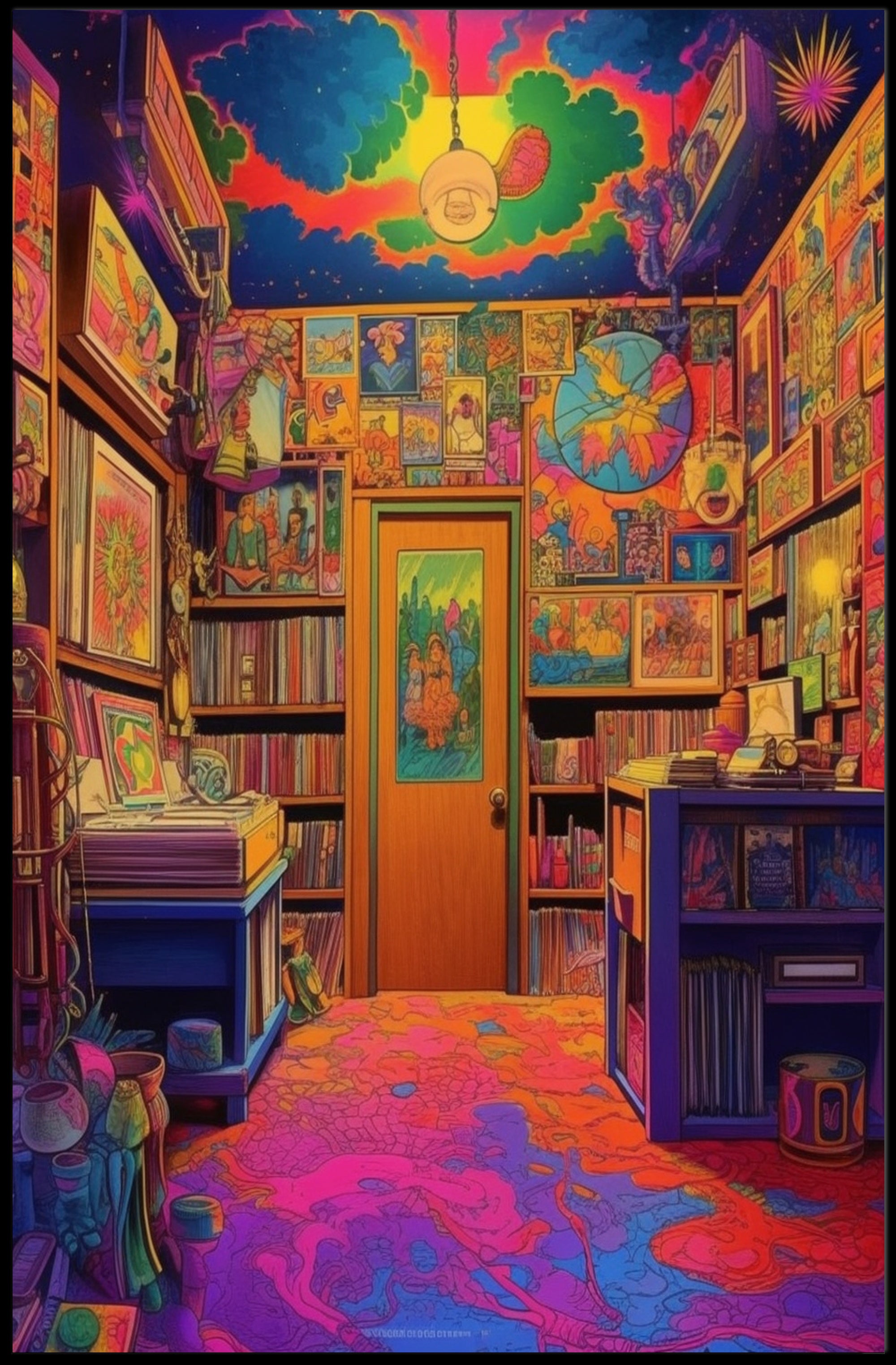 Vibrant Psychedelic Room Poster