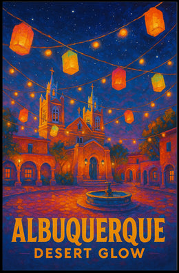 Albuquerque Desert Glow Poster