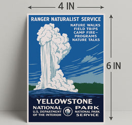 Yellowstone National Park Ranger Naturalist Service Poster PosterGoat