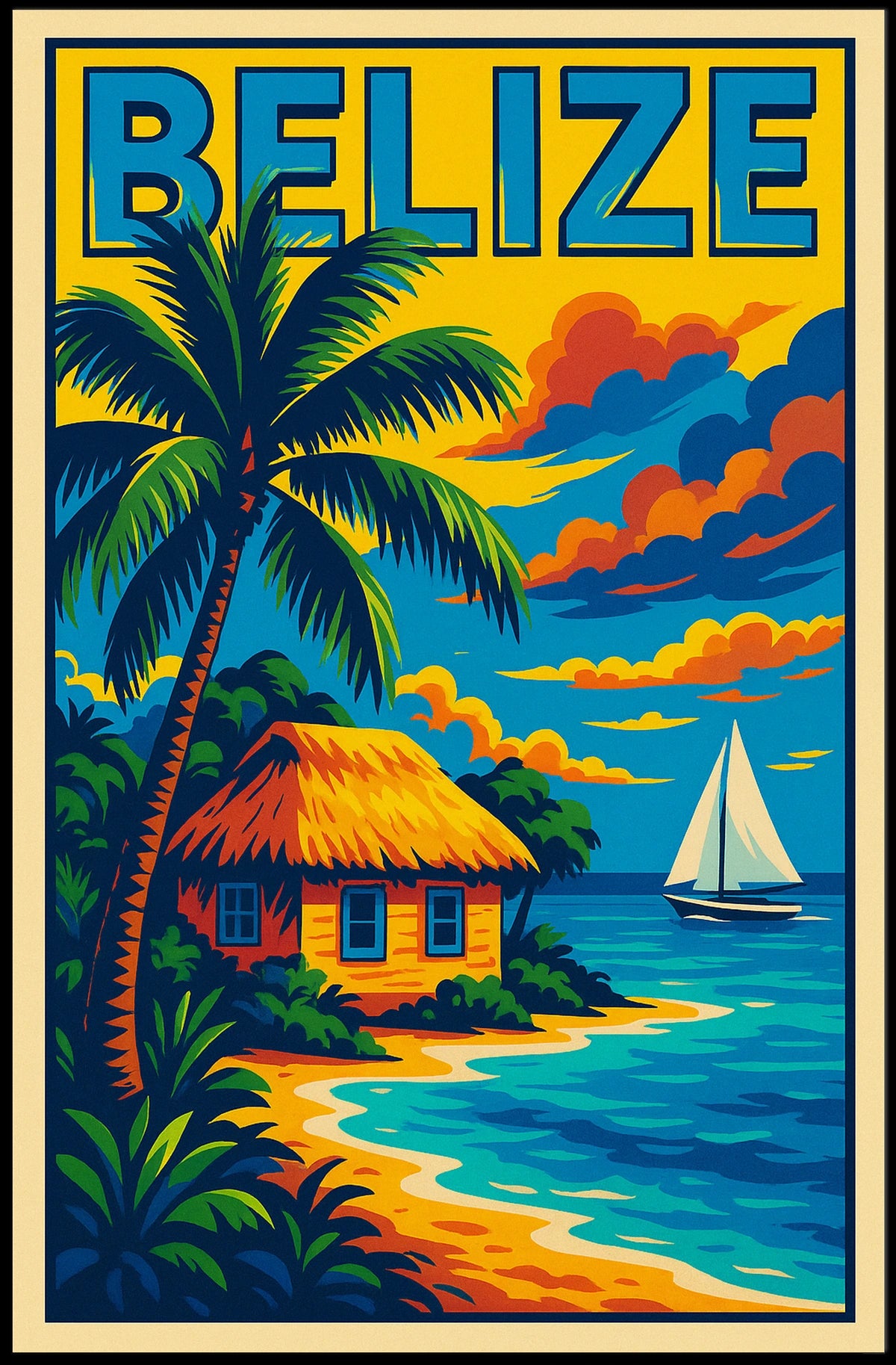 Belize Tropical Escape Poster