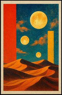 Celestial Desert Dreamscape Poster