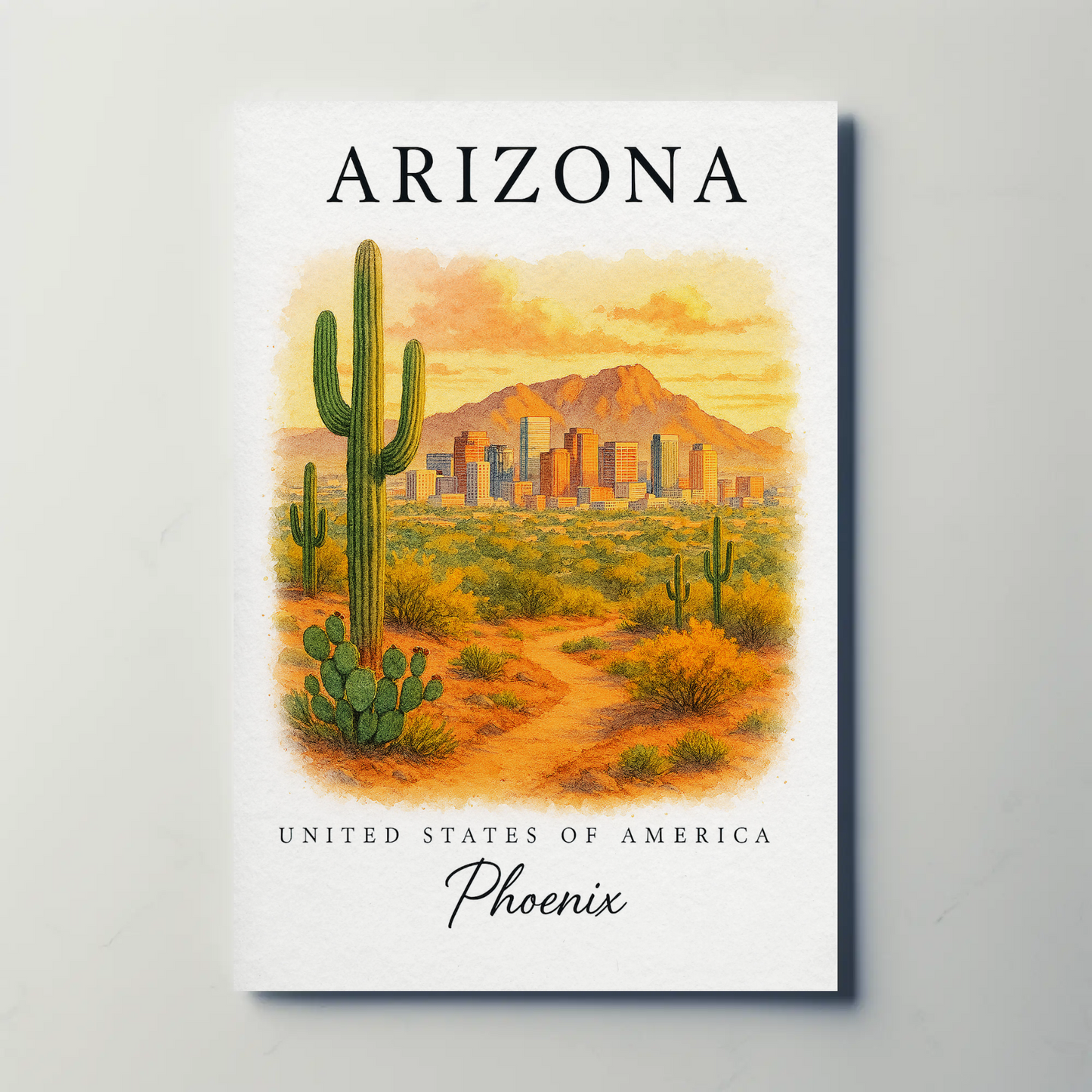 Arizona, Phoenix Signature Series Vintage Travel Poster