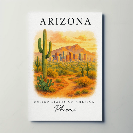 Arizona, Phoenix Signature Series Vintage Travel Poster