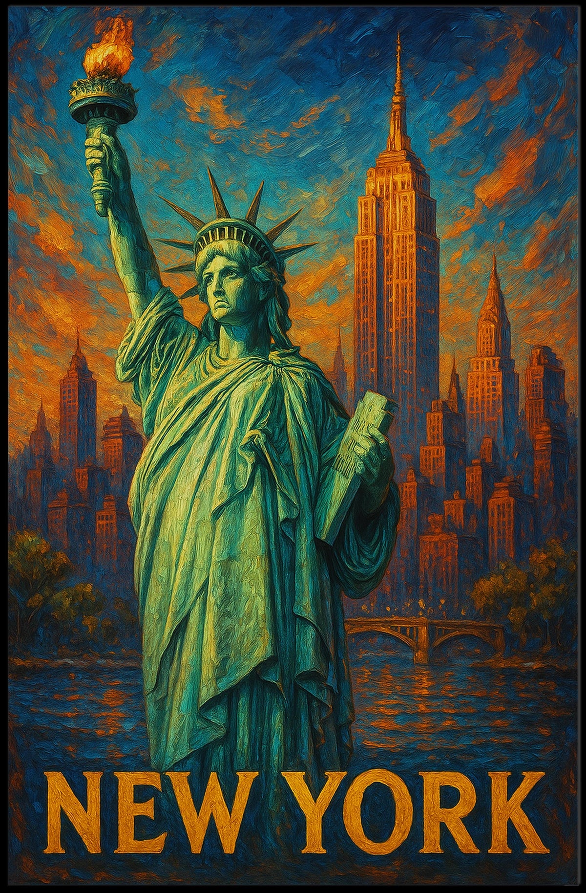 New York Cityscape Poster