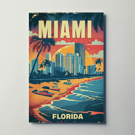 Miami Florida Vintage Poster