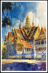 Majestic Temple Architecture Poster PosterGoat