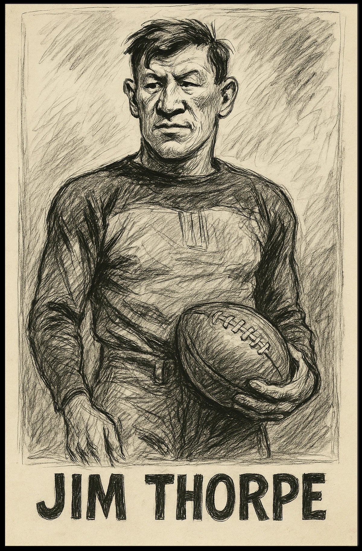 Jim Thorpe Athletic Icon Poster