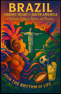 Vibrant Heart of South America Poster
