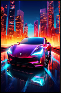 Futuristic Electric Elegance Poster PosterGoat