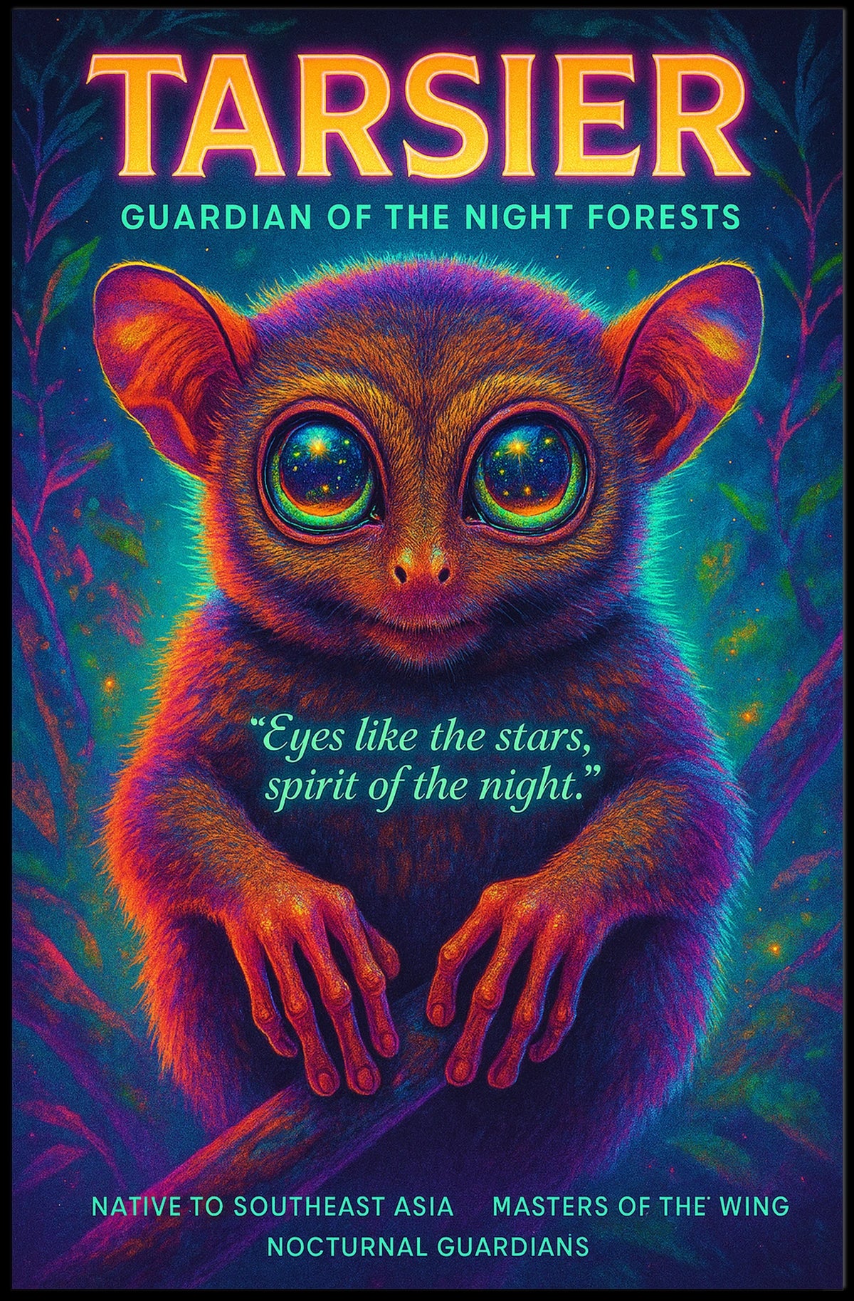 Tarsier Guardian of the Night Forests Poster