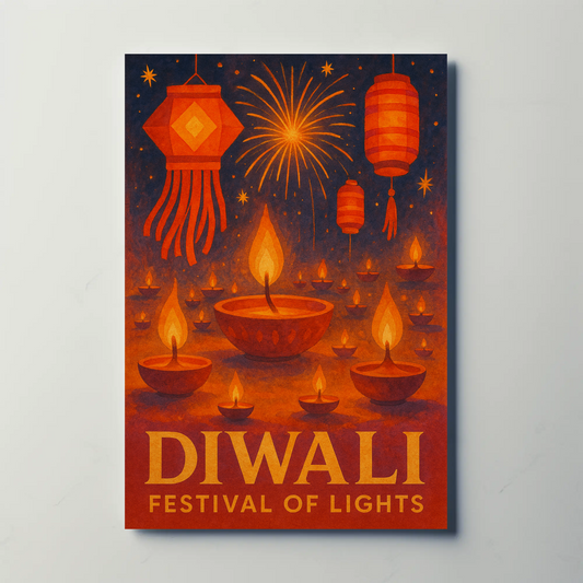 Diwali Festival of Lights Travel Poster