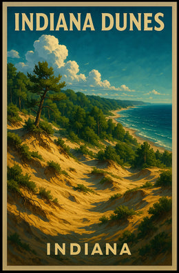 Indiana Dunes Scenic Landscape Poster