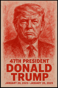 Trump Leadership Red Pop Art Patriotic Poster