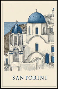 Santorini Serenity Poster
