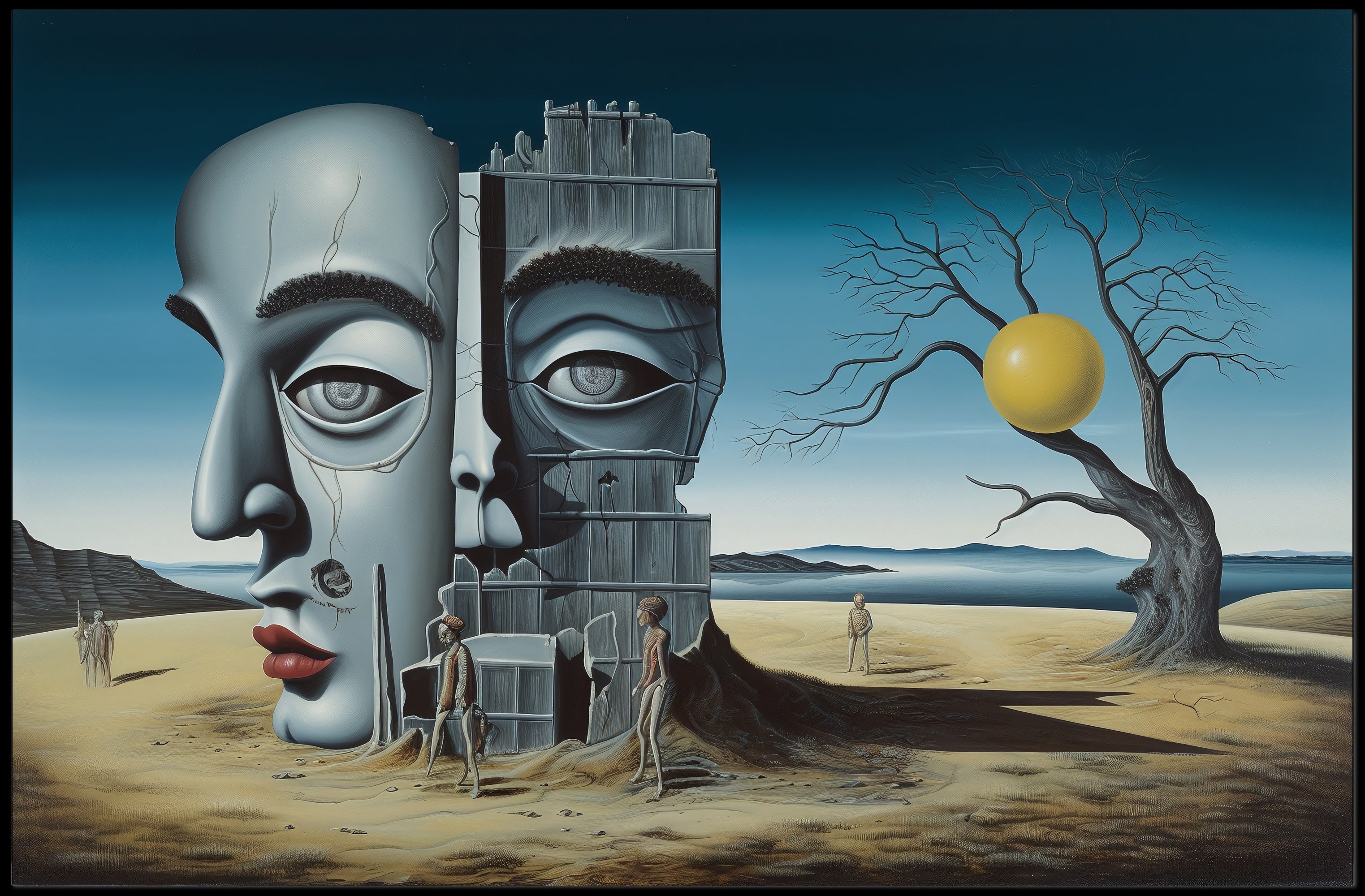Enigmatic Desert Surrealism: Abstract or Artistic Poster