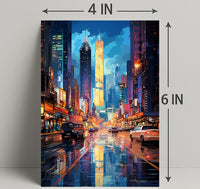 Neon Cityscape Poster
