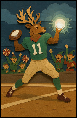 Reindeer Quarterback Number 11 Poster