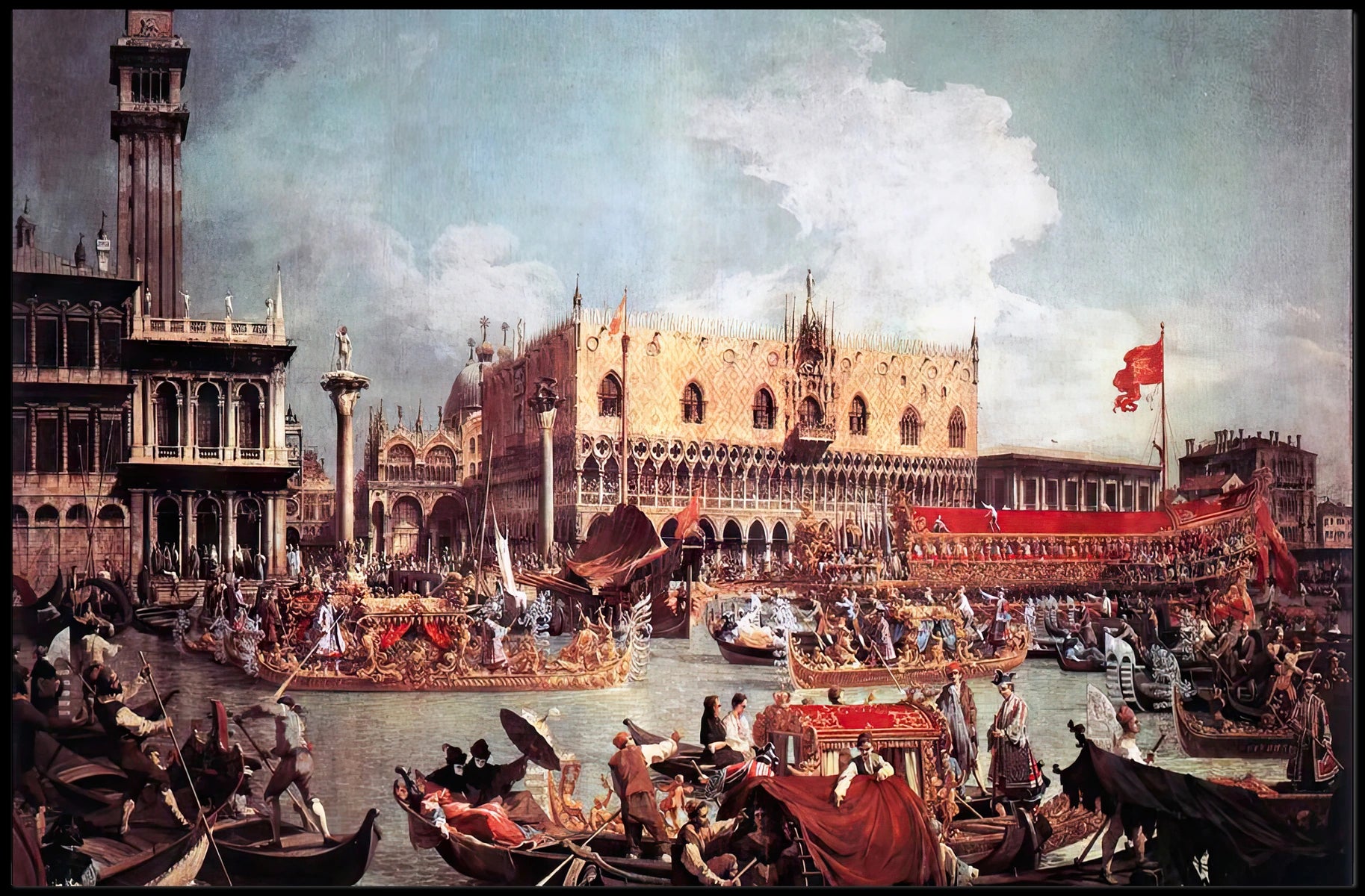 Venetian Festival: Opulent Gondolas in Cultural or Heritage Poster