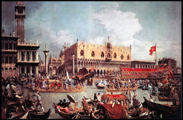 Venetian Festival: Opulent Gondolas in Cultural or Heritage Poster