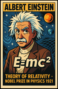 Albert Einstein Relativity Vintage Inspired Poster