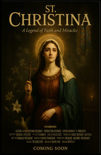 Saint Christina Devotional Poster Vintage Faith Print