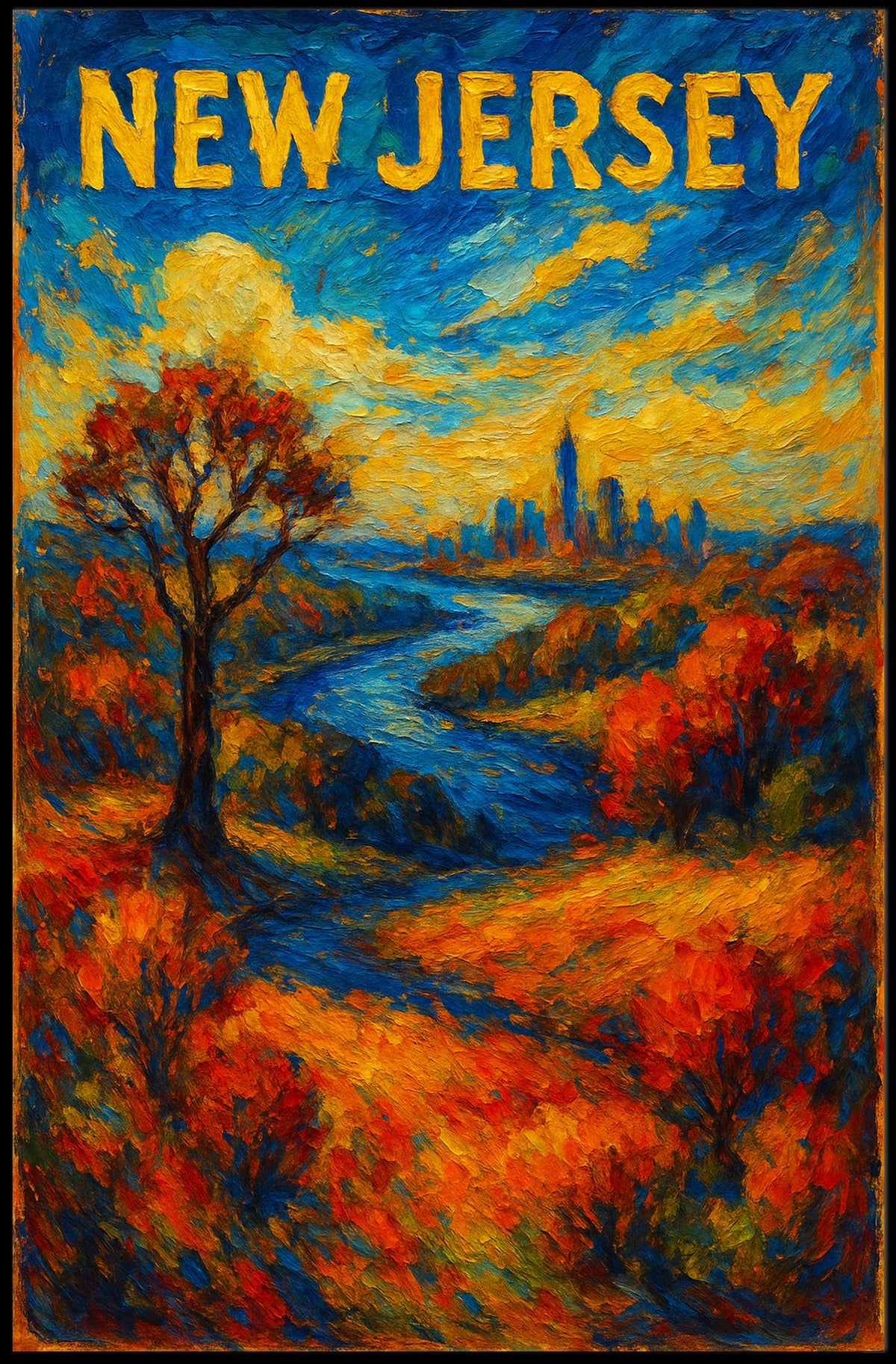 New Jersey Autumn Landscape Poster