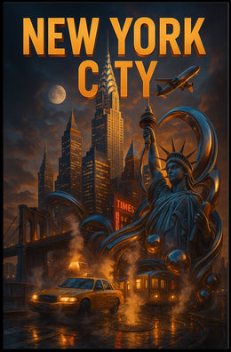 New York City Iconic Urban Landscape Poster
