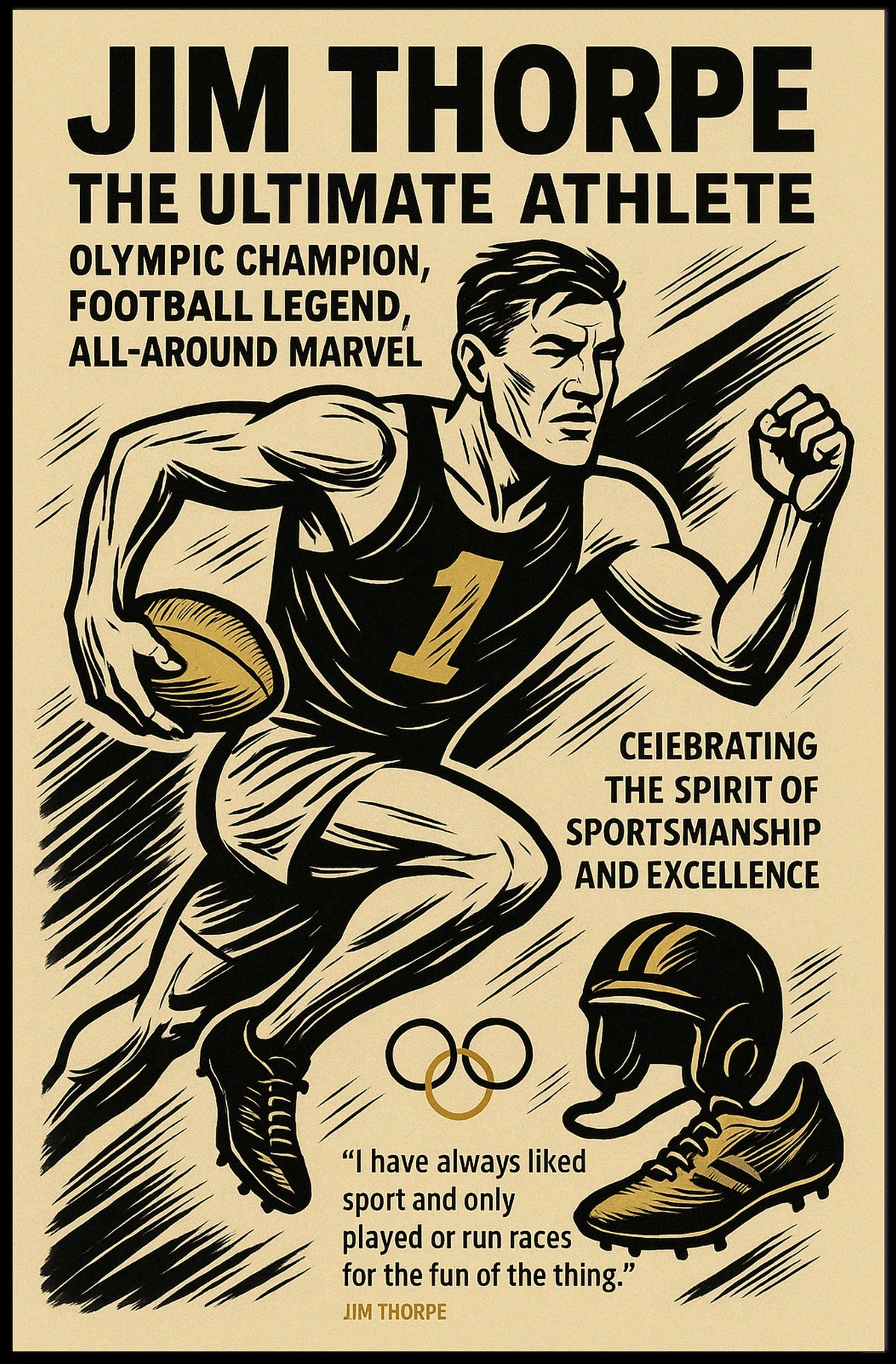 Jim Thorpe The Ultimate Athlete Jim Thorpe Poster