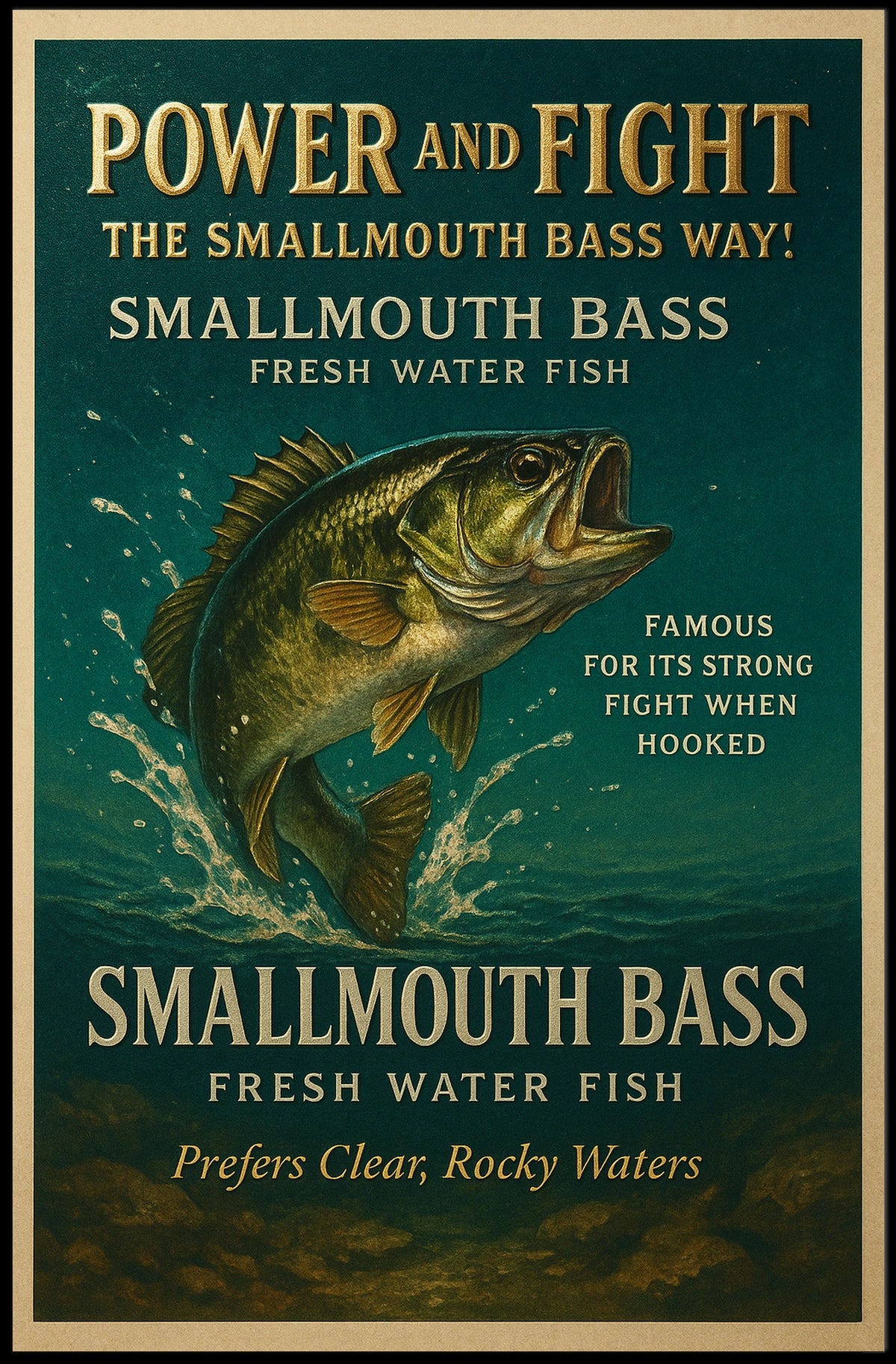 Power and Fight The Smallmouth Bass Way Poster