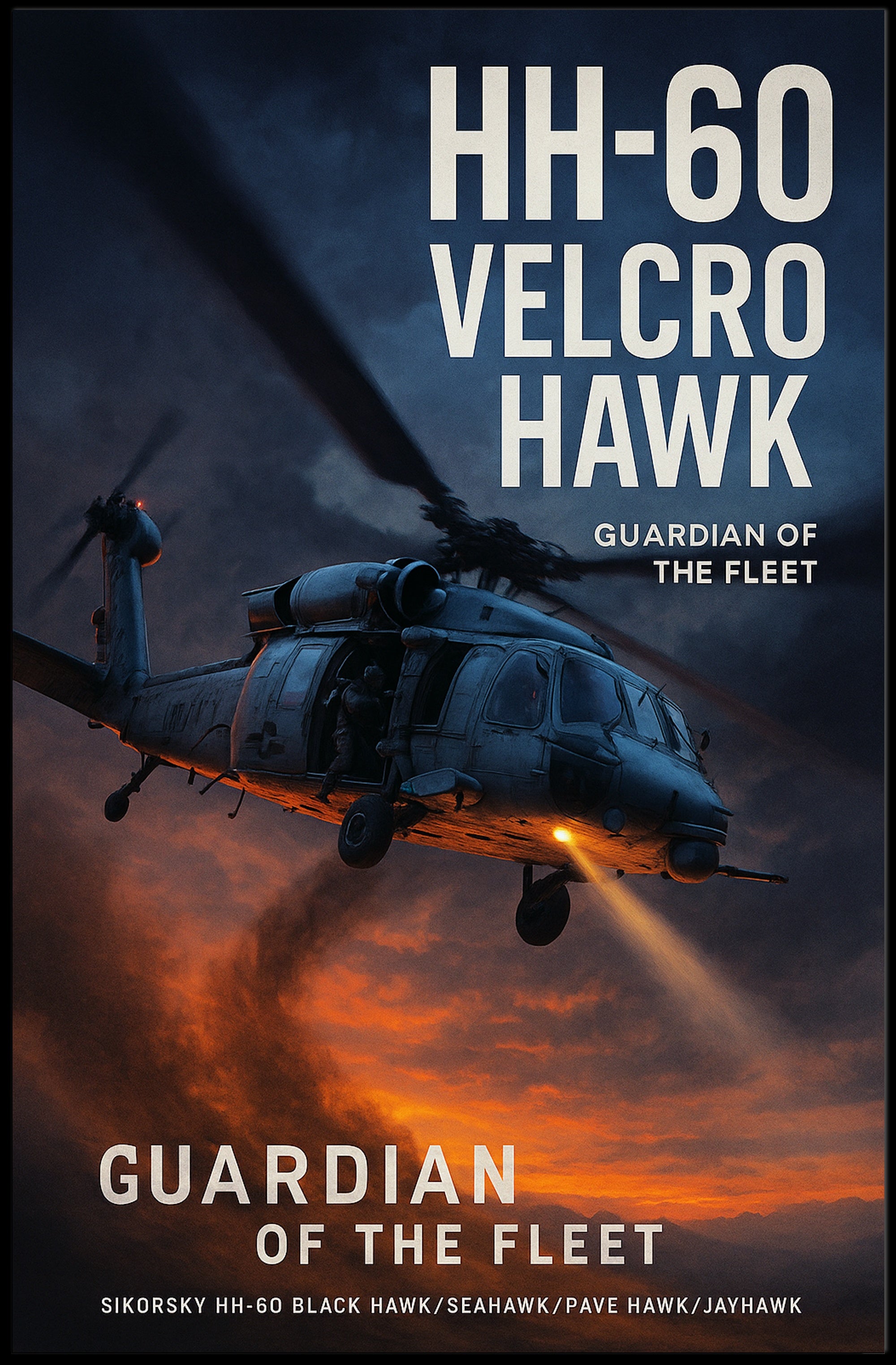 HH-60 Velcro Hawk Poster PosterGoat