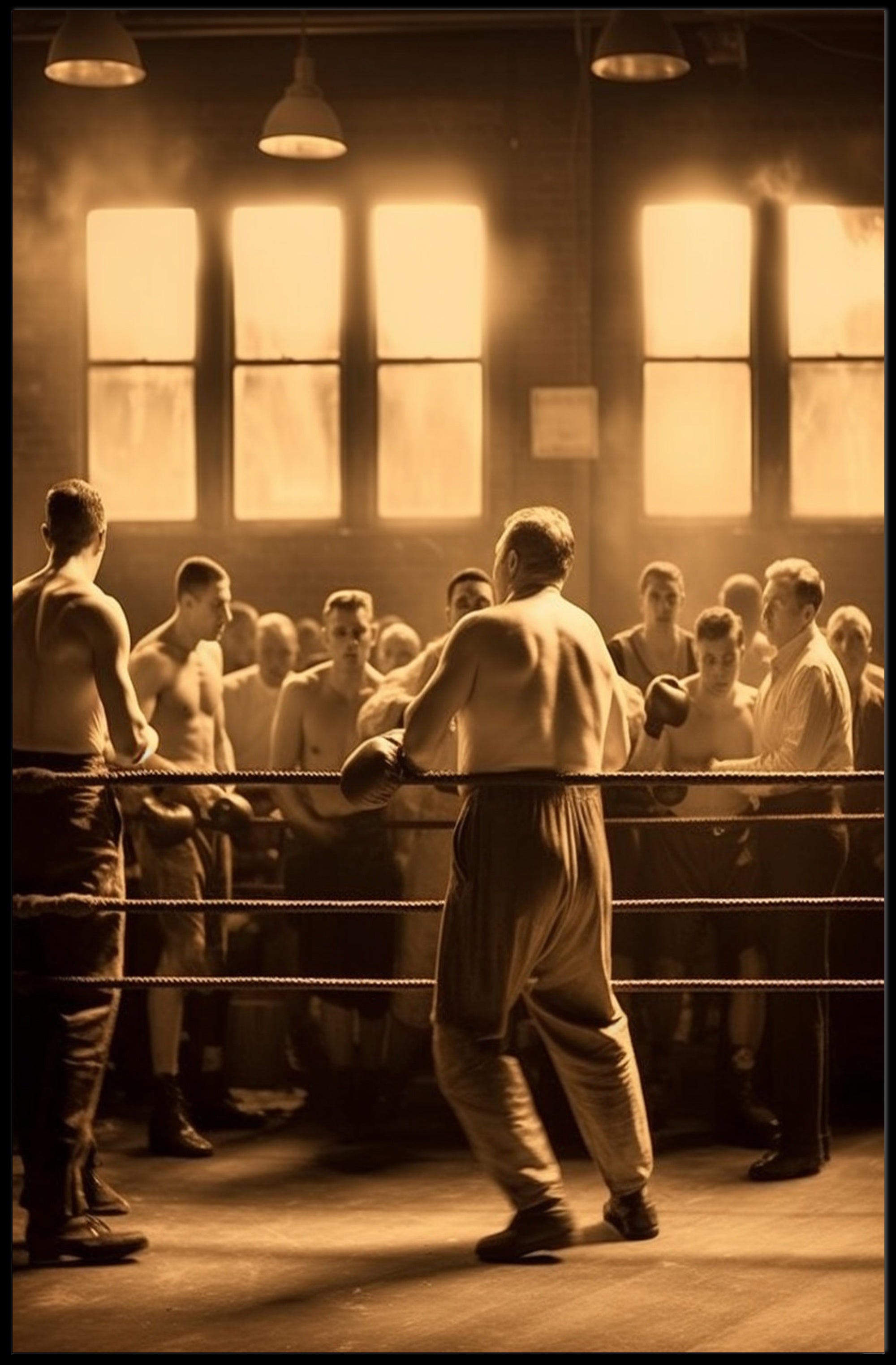 Vintage Boxing Match Poster