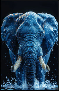 Majestic Elephant In Water Poster