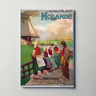 Paris To Amsterdam Windmills Costume Vintage Travel Poster