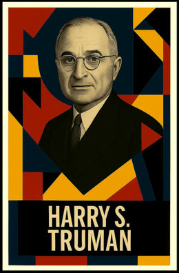 Harry S. Truman 33rd President of the United States Abstract Pop Poster