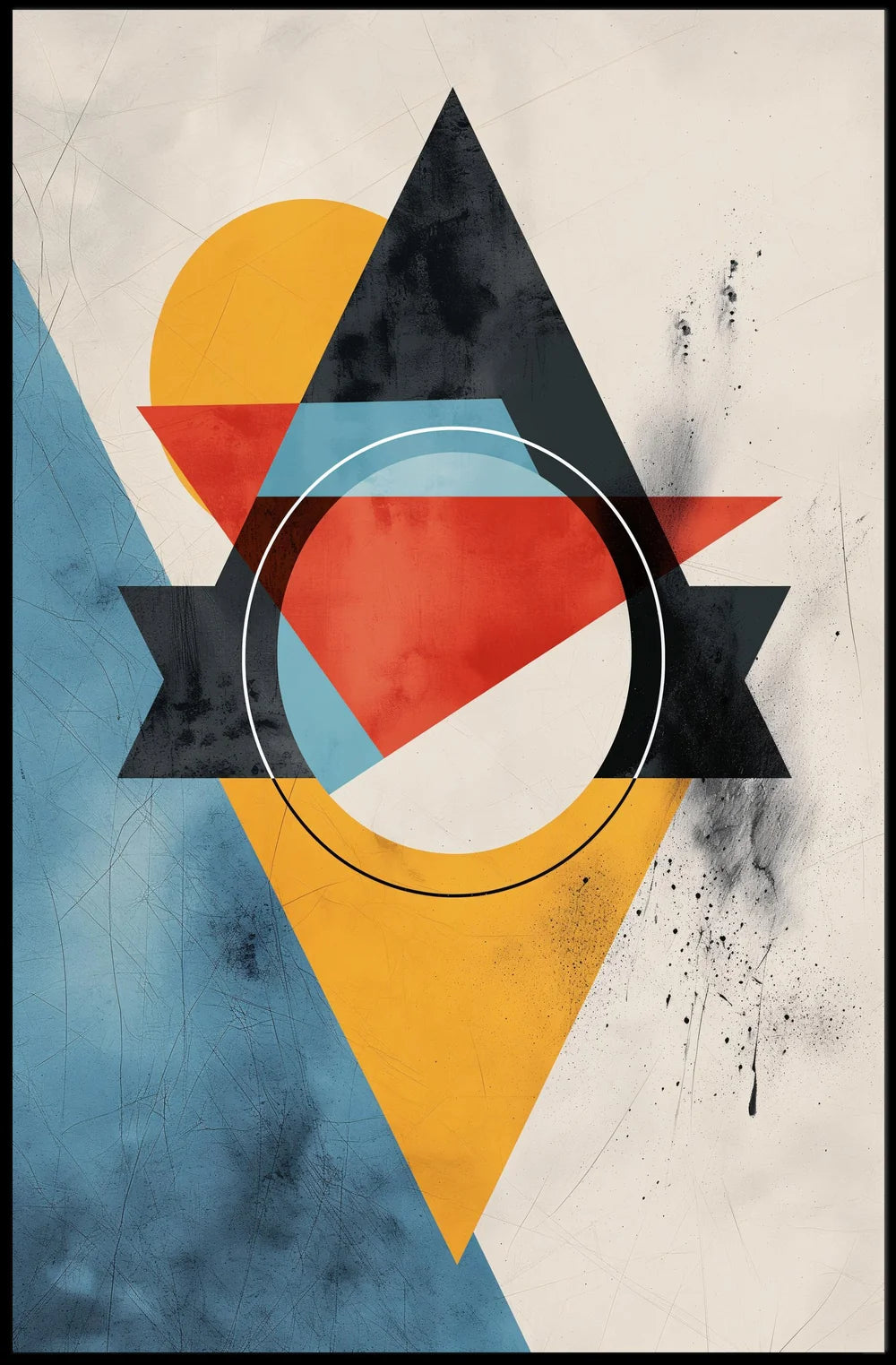 Vintage Harmony Nature and Technology Poster