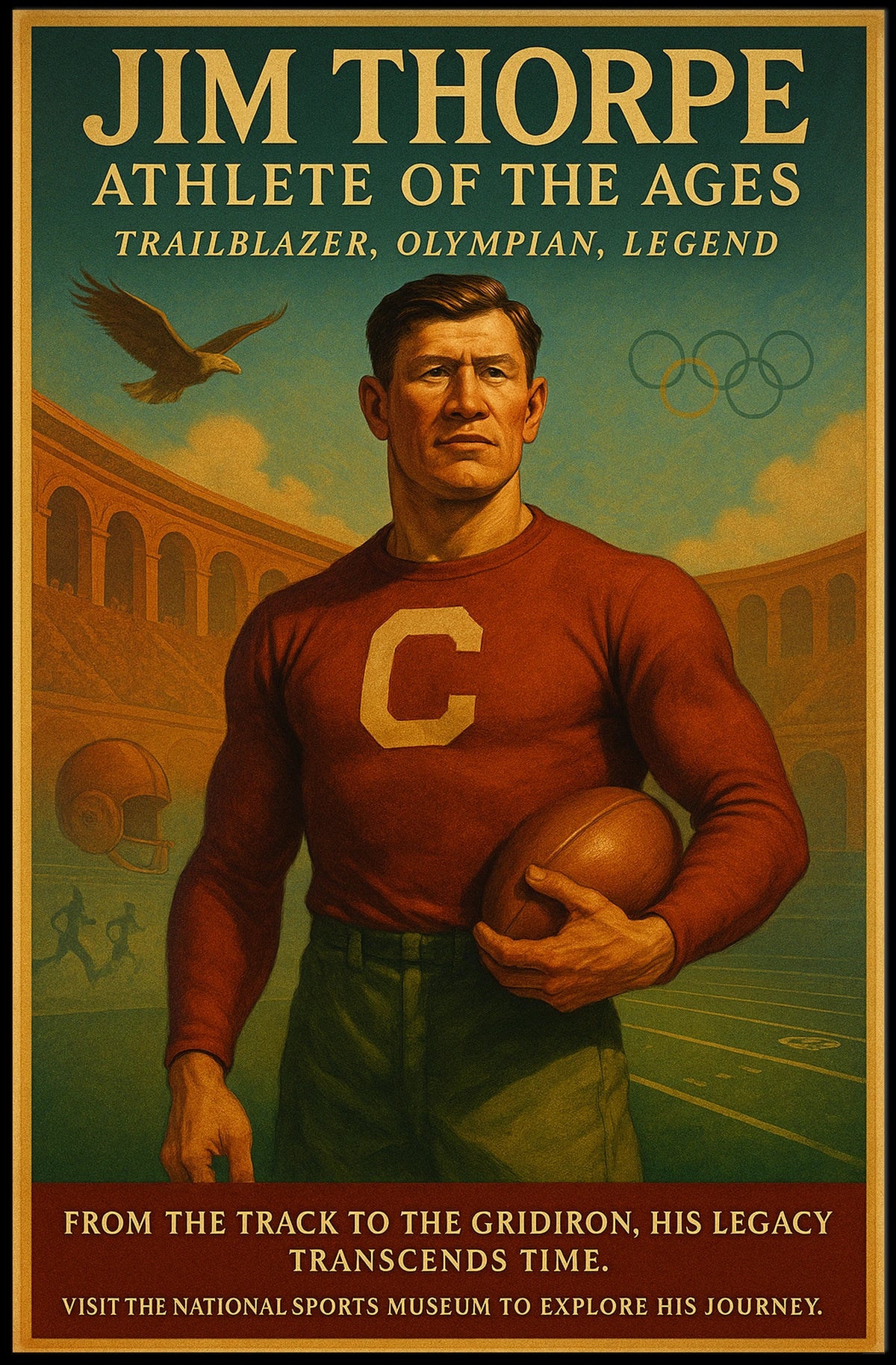 Jim Thorpe Legendary Athlete Jim Thorpe Poster
