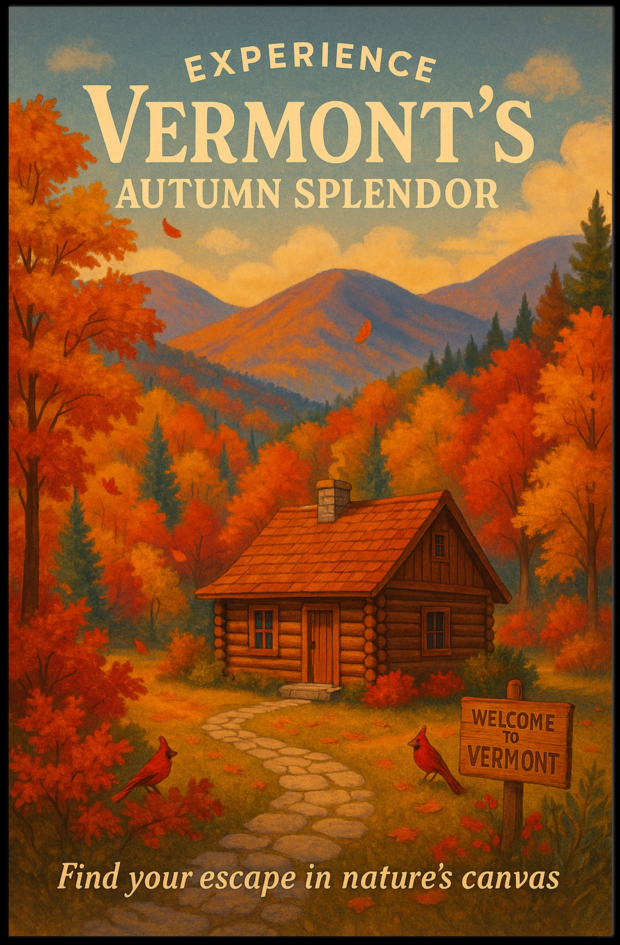 Vermont Autumn Splendor Wall Art Print