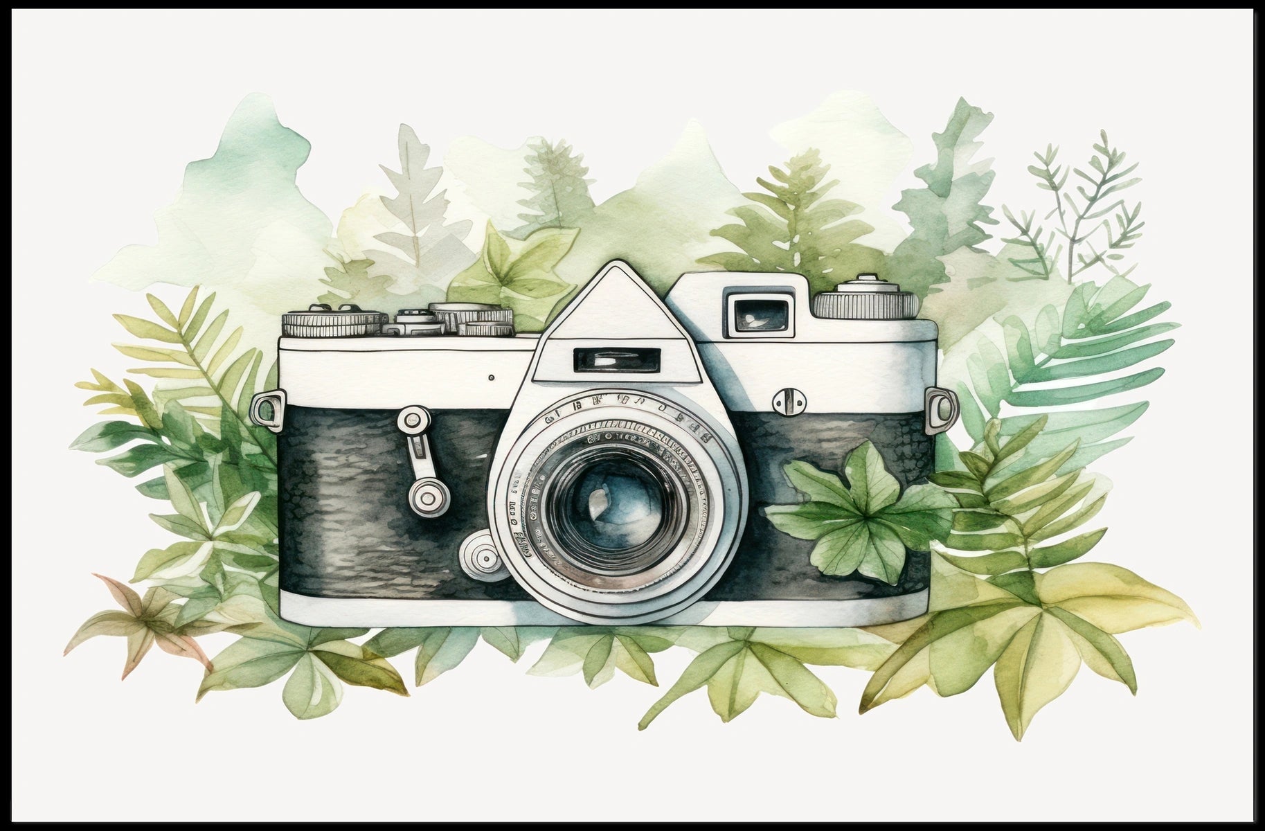 Vintage Camera in Nature Poster