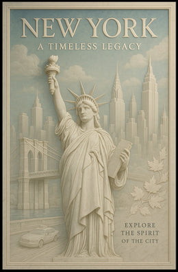 New York City Poster Vintage Elegance Travel Wall Art