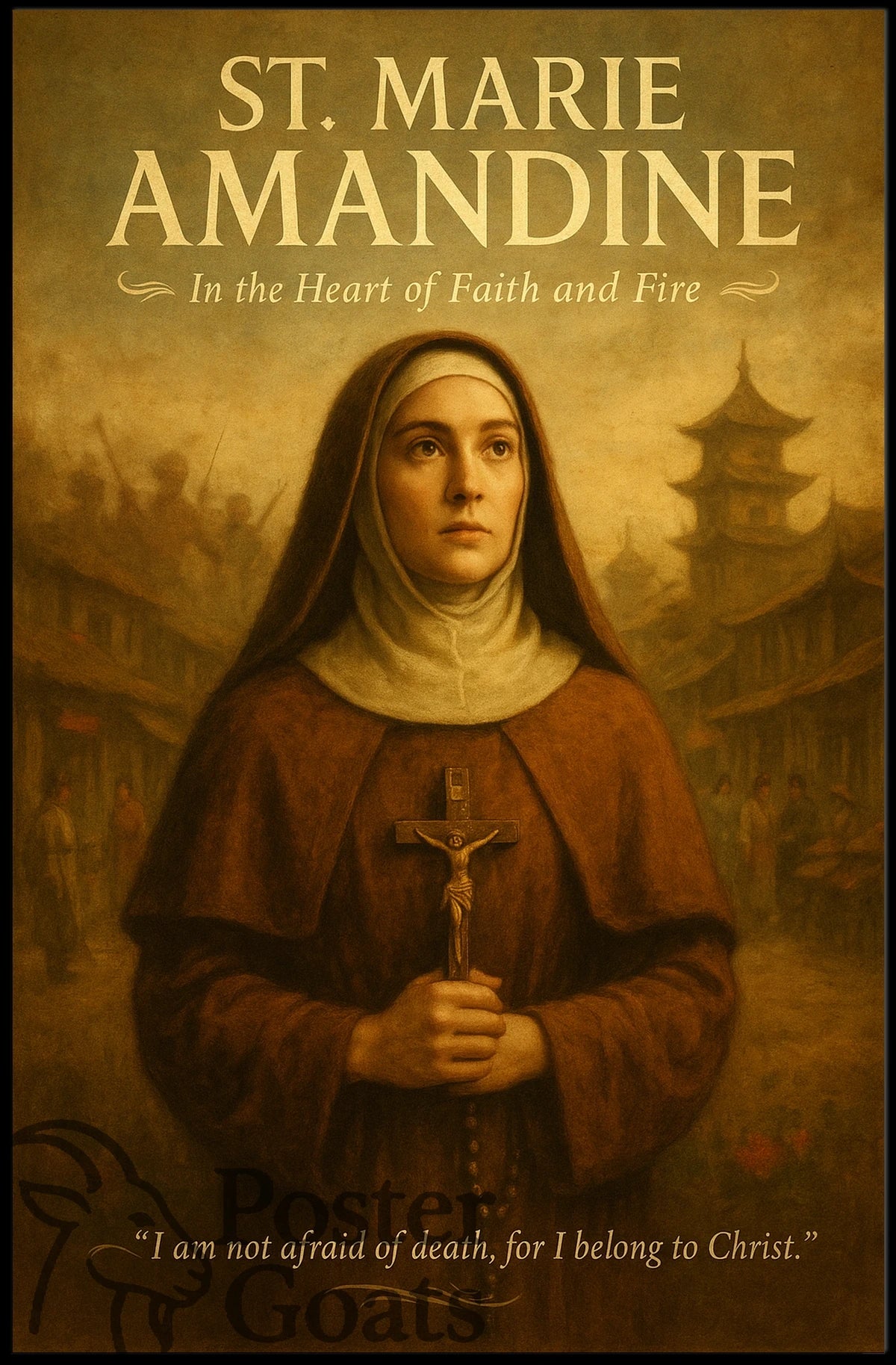 Inspirational Nun Vintage Art Cultural or Heritage Poster