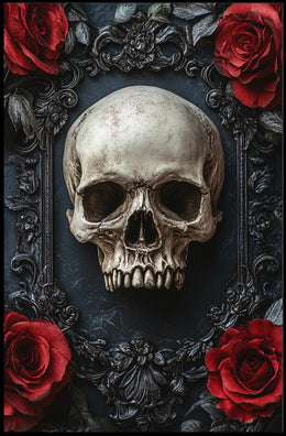 Skull And Roses Poster