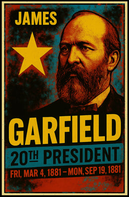 James A. Garfield 20th President of the United States Graffiti Pop Art Poster